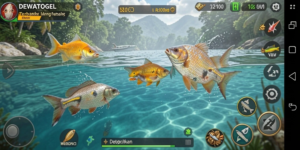 Gameplay DEWATOGEL menampilkan pengalaman memancing yang mendalam dan mendebarkan.