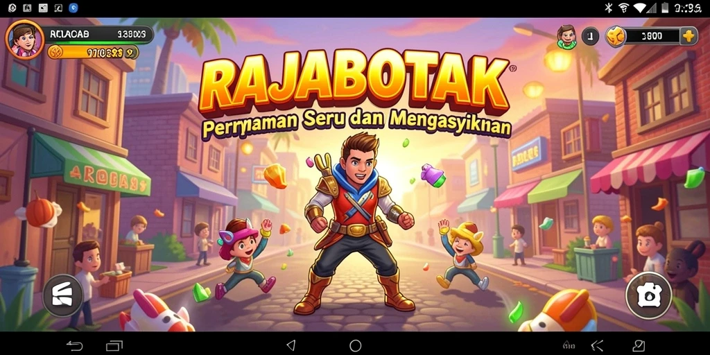 Tampilan gameplay menarik dari RAJABOTAK dengan grafis cerah dan dinamis.