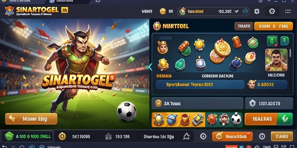 Screenshot utama SINARTOGEL menampilkan tampilan sportsbook yang menarik.