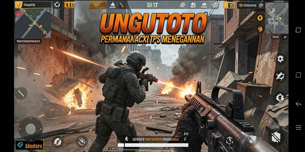 Gameplay seru UNGUTOTO dengan aksi tembak-menembak yang mendebarkan.