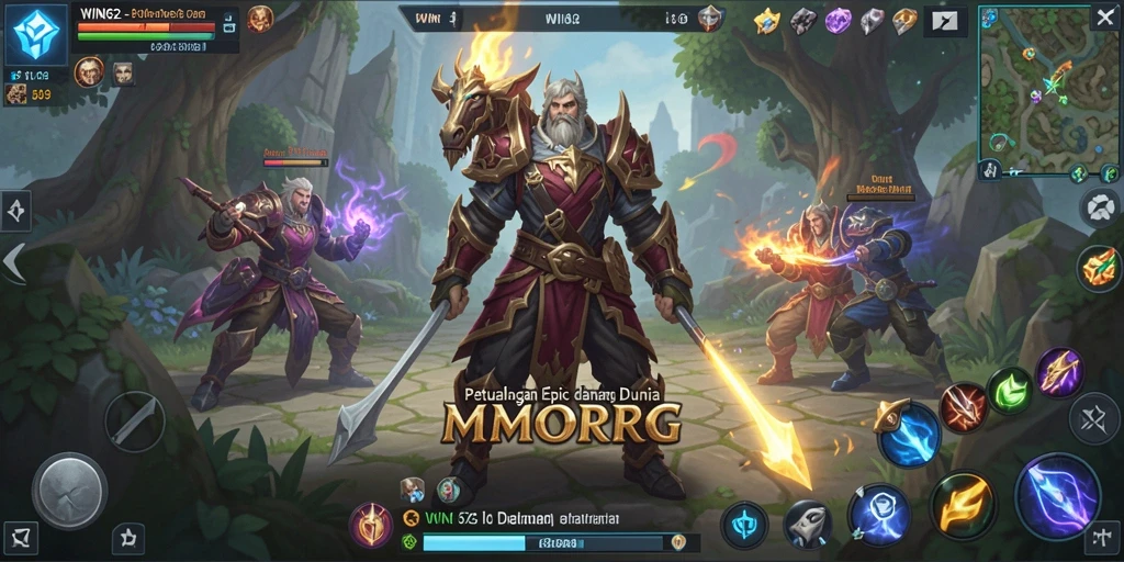 Gameplay seru dalam WIN62 dengan karakter dan monster yang beragam.