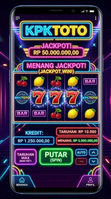 Tampilan antarmuka pengguna di aplikasi kpktoto.